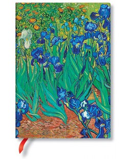Тефтер Paperblanks Van Goghs Irises - 13 х 18 cm, 72 листа