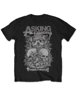 Тениска Rock Off Asking Alexandria - Skull Stack ( Pack)