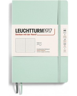 Тефтер Leuchtturm1917 Natural Colors - A5, светлозелен, страници на точки, меки корици