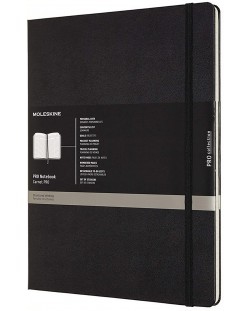 Тефтер с твърди корици Moleskine Pro Collection XX-Large - Черен