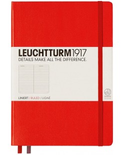 Тефтер Leuchtturm1917 Medium - A5, червен, страници на редове