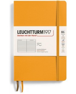 Тефтер Leuchtturm1917 Paperback - B6+, оранжев, линиран, меки корици