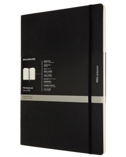 Тефтер с меки корици Moleskine Pro Collection A4 - Черен, линирани страници