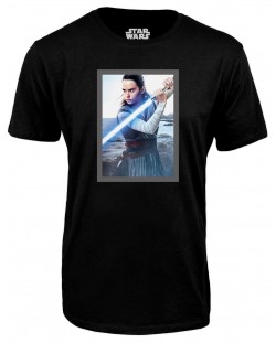 Тениска Star Wars - Rey, черна