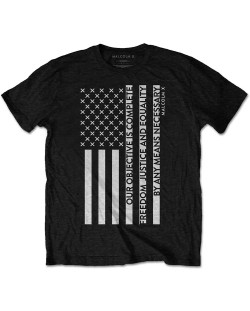 Тениска Rock Off Malcolm X - Freedom Flag