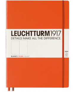 Тефтер Leuchtturm1917 Master Slim - А4+, бели страници, Orange