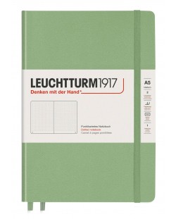 Тефтер Leuchtturm1917 Muted Colours - А5, масленозелен, страници на редовe
