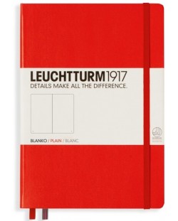 Тефтер Leuchtturm1917 Notebook Medium А5 - Червен, страници на точки