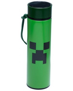 Термос с дигитален термометър Puckator - Minecraft Creeper, 450 ml 