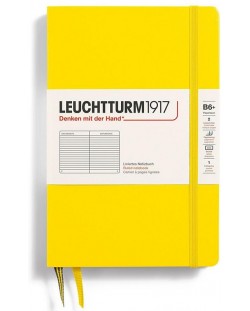 Тефтер Leuchtturm1917 Paperback - B6+, жълт, линиран, твърди корици