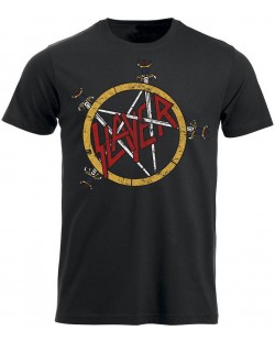 Тениска Plastic Head Music: Slayer - Pentagram (Distressed)