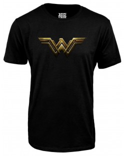 Тениска Justice League - Wonder Woman logo, черна