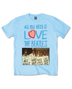 Тениска Rock Off The Beatles - All you need is love Play Cards