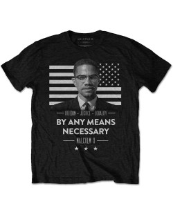 Тениска Rock Off Malcolm X - By Any Means Necessary