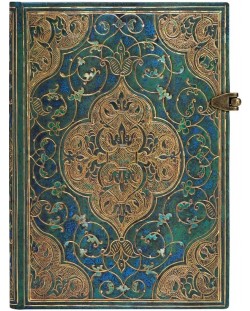 Тефтер Paperblanks Turquoise Chronicles - 13 х 18 cm, 120 листа