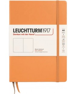 Тефтер Leuchtturm1917 New Colours - А5, бели листове, Apricot, твърди корици