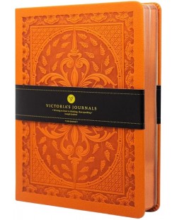 Тефтер Victoria's Journals Old Book - А5,  оранжев