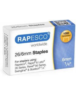 Телчета за телбод Rapesco - 26/8 mm, 1000 броя