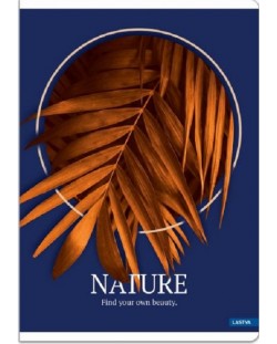 Tетрадка Lastva Nature - A4, 52 листа, широки редове, асортимент