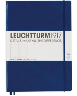 Тефтер Leuchtturm1917 Master Slim - А4+, страници на точки, Navy
