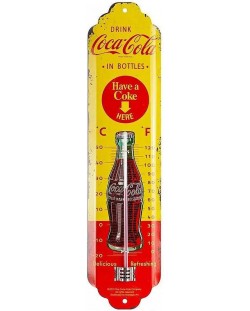 Метален ретро термометър Nostalgic Art Coca-Cola - Жълт