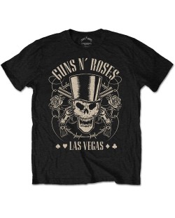 Тениска Rock Off Guns N' Roses - Top Hatkull & Pistols Las Vegas