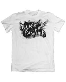 Тениска Avengers - Black Panther Scratch, бяла