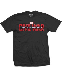 Тениска Rock Off Marvel Comics - Captain America Civil War Movie Logo
