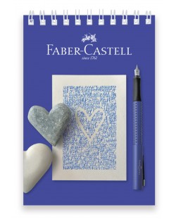 Тефтерче Faber-Castell А6 - 40 листа, спирала, асортимент