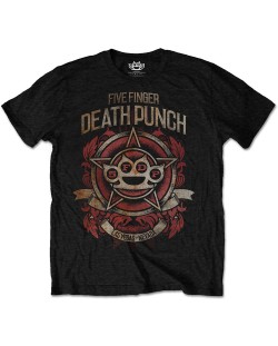 Тениска Rock Off Five Finger Death Punch - Badge of honour