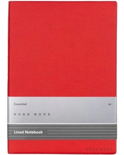 Тефтер Hugo Boss Essential Storyline - A5, с редове, червен