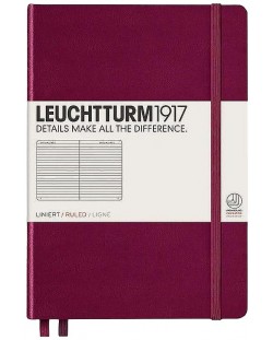 Тефтер Leuchtturm1917 Medium - A5, бордо, страници на редове