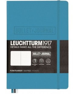 Тефтер Leuchtturm1917 Bullet Journal А5 - Син, страници на точки