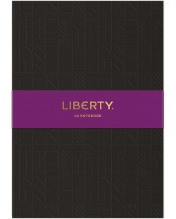 Тефтер Liberty Tudor - A5, черен, релефен