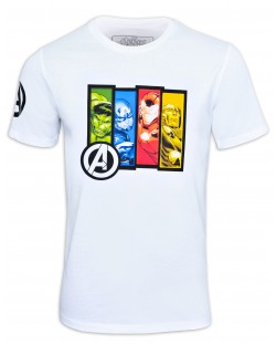 Тениска Avengers - Portraits, бяла