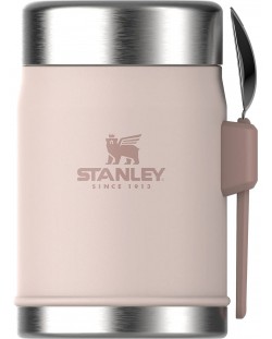 Термобуркан за храна с лъжичка Stanley The Legendary - Rose Quartz, 400 ml