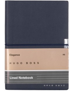 Тефтер Hugo Boss Elegance Storyline - A6, с редове, тъмносин