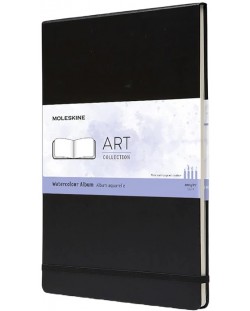Тефтер Moleskine Watercolour Album - Черен, нелинирани страници
