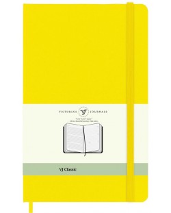 Тефтер Victoria's Journals Classic - Жълт, твърда корица, 200 листа, А5