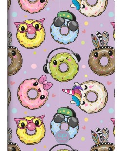 Тетрадка Cool Pack Happy Donuts - А5, широки редове, 60 листа