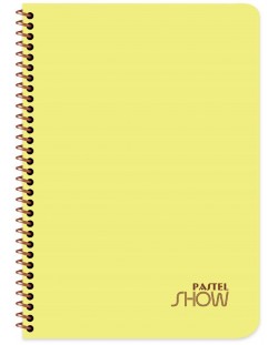 Ученическа тетрадка със спирала Keskin Color Pastel Show - А5, 72 листа, широки редове, асортимент