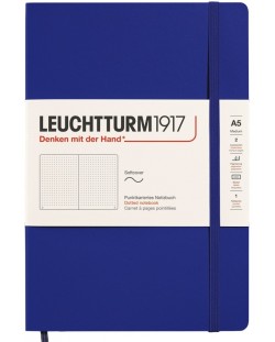 Тефтер Leuchtturm1917 New Colours - А5, на точки, Ink, меки корици