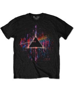 Тениска Rock Off Pink Floyd - Dark Side of the Moon Pink Splatter