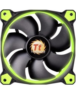 Вентилатор Thermaltake - Riing 12, 120 mm, зелен/черен