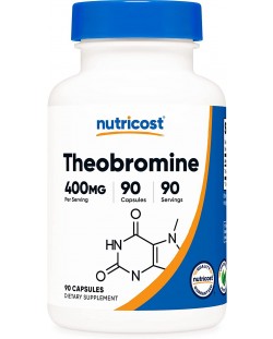 Theobromine, 400 mg, 90 капсули, Nutricost