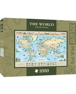 Пъзел Master Pieces от 1000 части - Карта на света