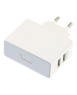 Зарядно устройство Tellur - AC Charger, USB-A, 2.1A, бяло