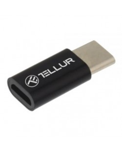 Адаптер Tellur - Type-C/Micro USB, черен