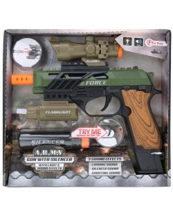 Игрален комплект Toi Toys - Модулен пистолет, със звук и светлина