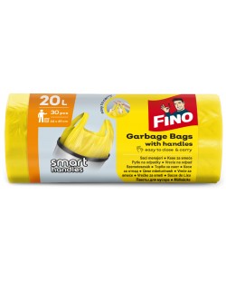 Торби за отпадъци Fino - Color, 20 L, 30 броя, жълти